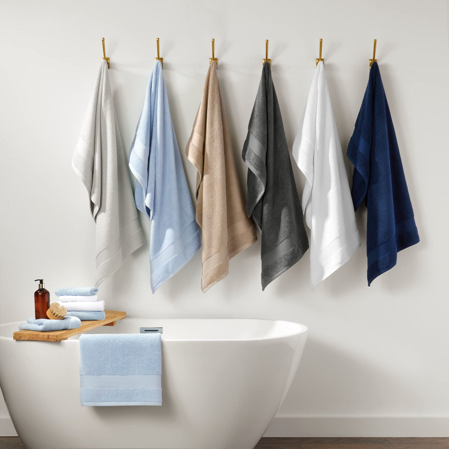 Arkwright Bath Washcloths 12 Pack - Super Soft 100% Cotton, 600 GSM Quick Dry & Absorbent, Luxury Face & Body Wash Cloth Towels for Hotels, Spa, and Vacation Rentals, Latte Beige