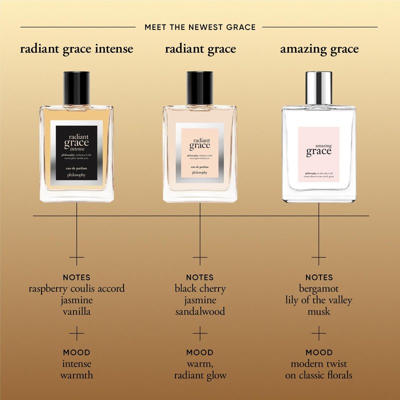 philosophy radiant grace intense eau de parfum for women, 4 oz
