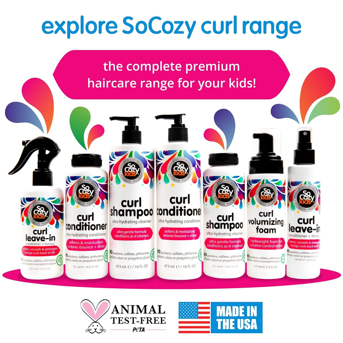 SoCozy Curl Conditioner for Kids - Softens & Restores Bounce | Sweet-Crème, 10.5 Fl Oz