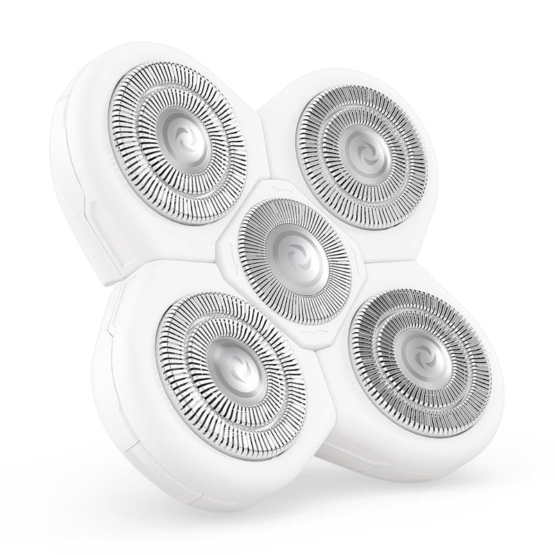 BodySmooth Rotary Blade Refill for Women - Gentle Shave for Sensitive Skin | 5 Contouring Heads, Mess-Free Cleanup