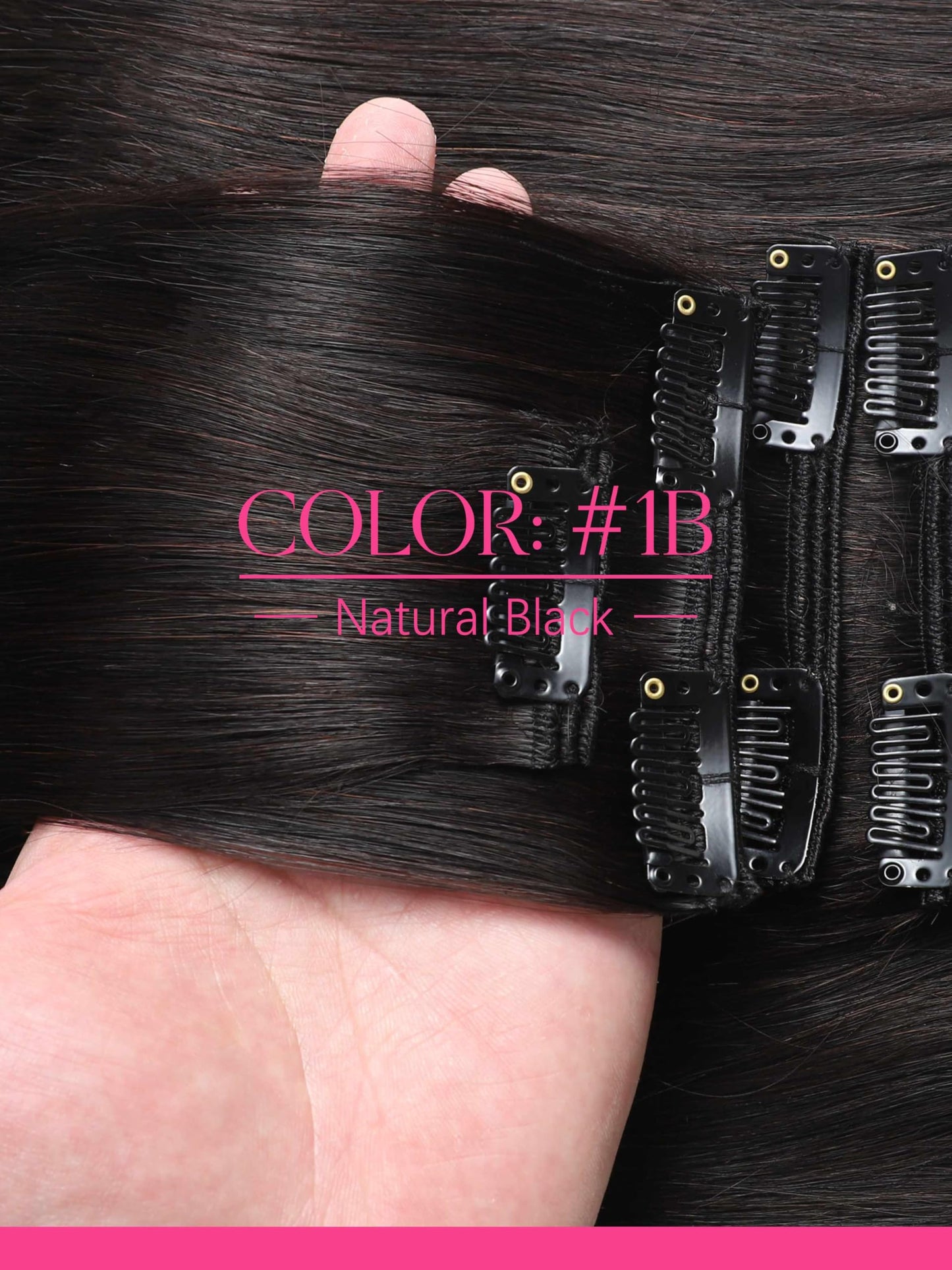 Lacer Clip in Hair Extensions Real Human Hair, Straight Clip ins 1B Natural Black, 14 Inch 120g, Clip in Remy Human Hair Extensions 7pcs Per Set