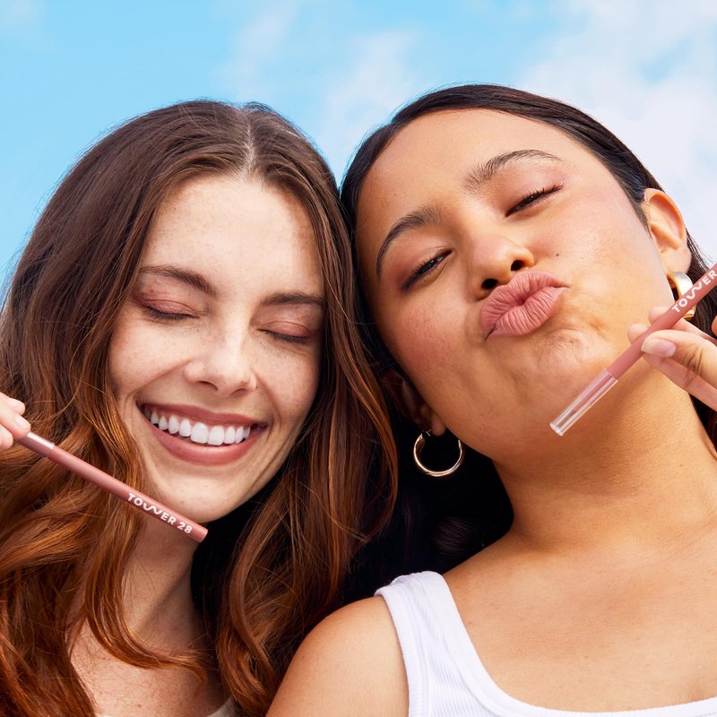 Tower 28 OneLiner - Multi-Use Creamy Lip Liner, Eyeliner & Face Makeup Pencil for Sensitive Skin - Hydrating, Vegan Formula with Shea Butter - Matte, Long-Lasting Finish - Pinky Taupe (1 Count)