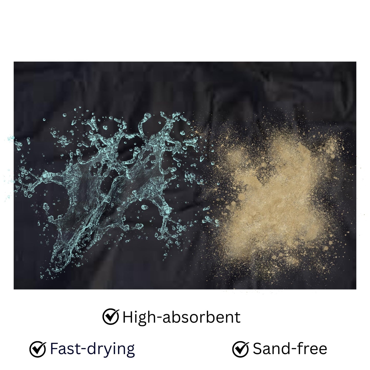 Yani's Aesthetic Professional Makeup Travel Towel - Microfiber Suede Quick Dry Towel - Multipurpose Towel for Artists & Stylists - High Absorbency Towel - Sand-Free Protect Client Surface - 75x130 cm