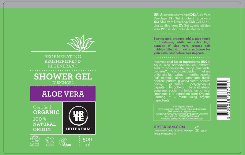 Urtekram Aloe Vera Showergel, 500 ml