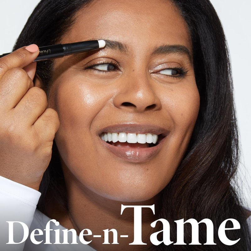 LAURA GELLER NEW YORK Define-n-Tame Brow Lifting Stick - Laminated Full Brows - Brow Wax (01 Clear, 1 Count)
