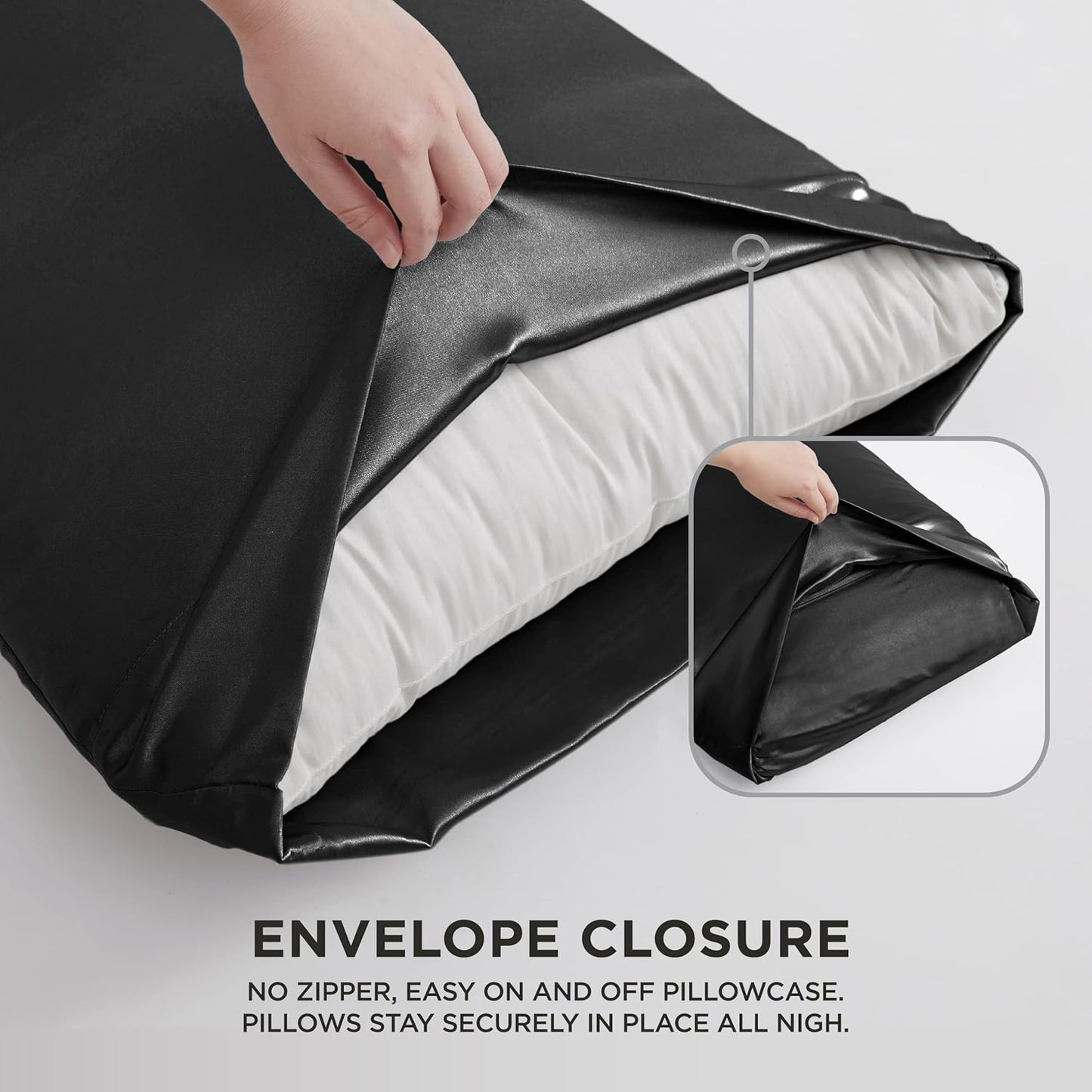 Juicy Couture Twin Satin Bed Sheet Set - Deep Pocket Silky Sheets, Wrinkle Resistant | Black