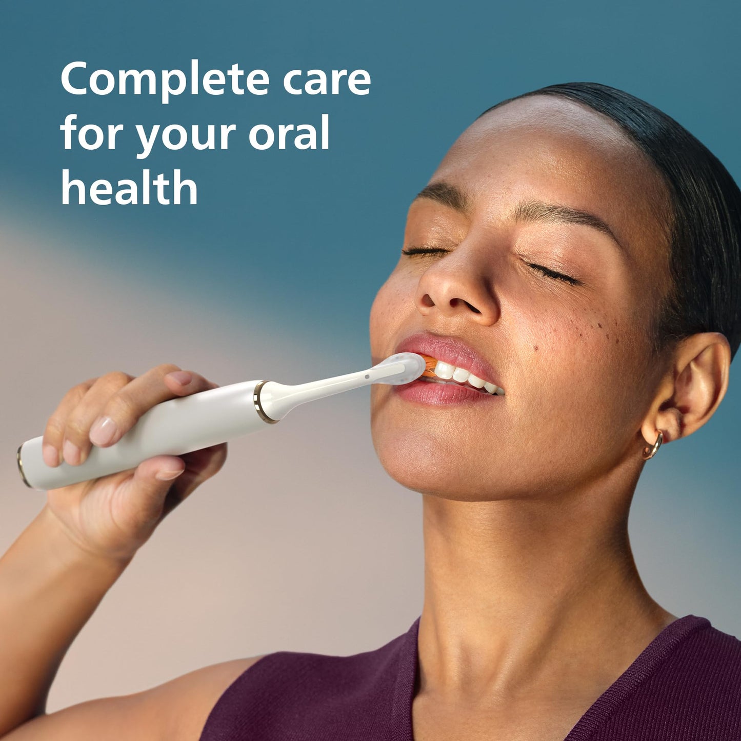 Philips Sonicare DiamondClean Smart 9300 Electric Toothbrush - Sonic Toothbrush with App, Pressure Sensor, 12 Brushing Settings, Replacement Reminder, Travel Case, Rose Gold, Model HX9903/65