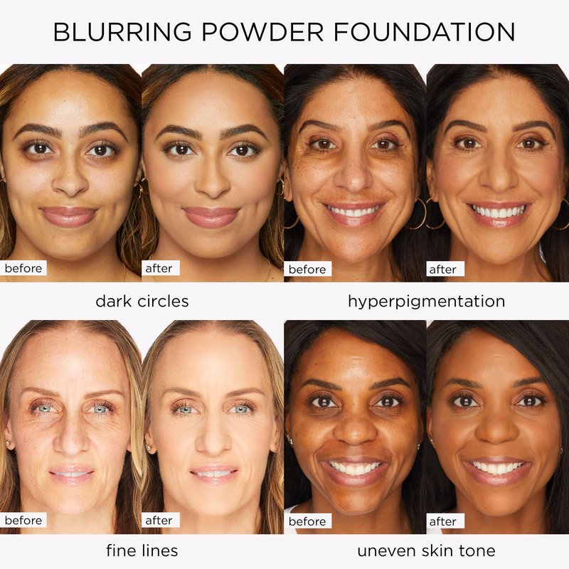tarte Amazonian clay blurring powder foundation – Buildable Light-to-Medium Coverage, Natural Matte Longwear Finish, Blurs look of Pores, Vegan & Cruelty-Free, full size, 18N fair-light neutral