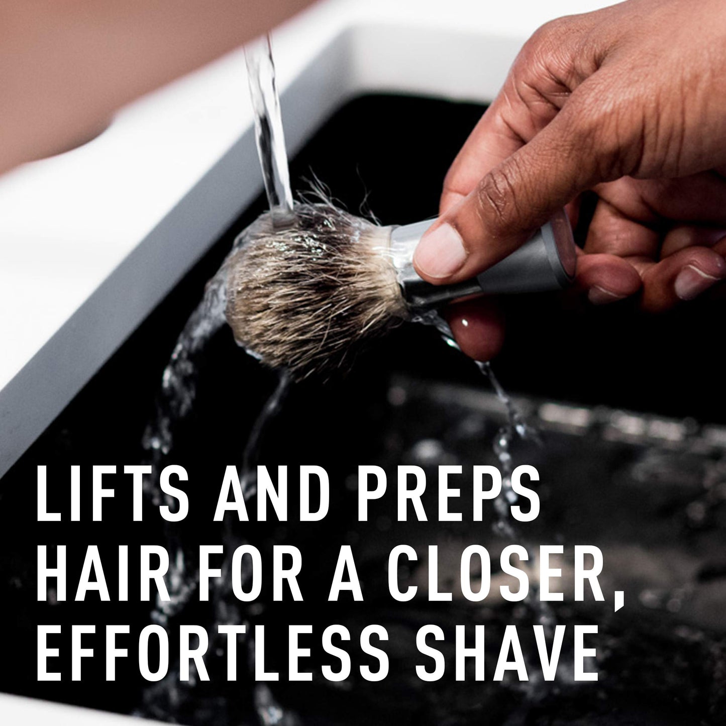 Shaving Brush and Shaving Cream Bundle by Bevel - Includes Vegan Hair Brush and Shaving Cream for Men, Works with Safety Razor, Prevents Razor Bumps