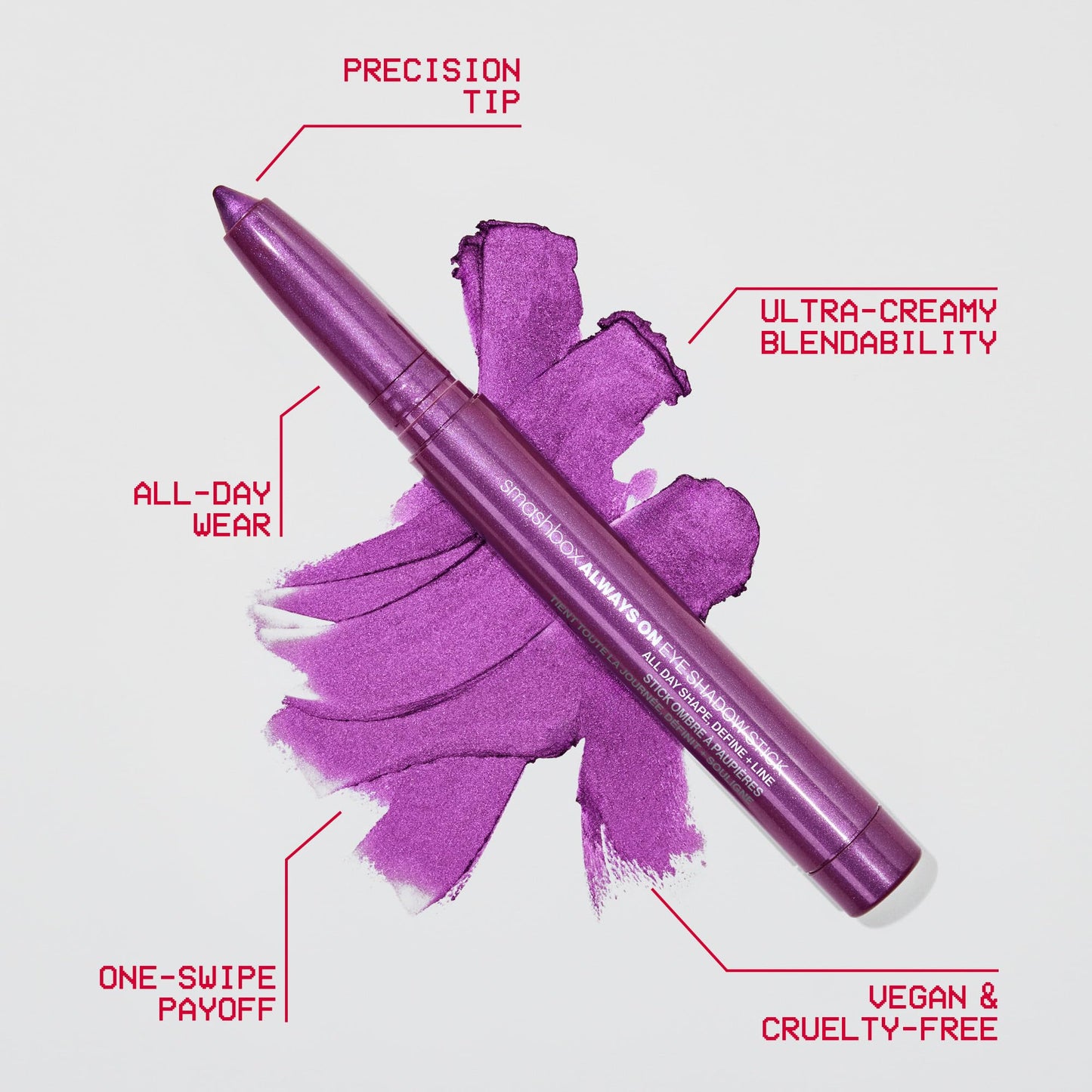 Smashbox Always on Eyeshadow Stick | Eye Shadow Stick with Precision Tip that Shapes, Defines & Lines Eyes for Bold Looks with Creamy Color | No Angel