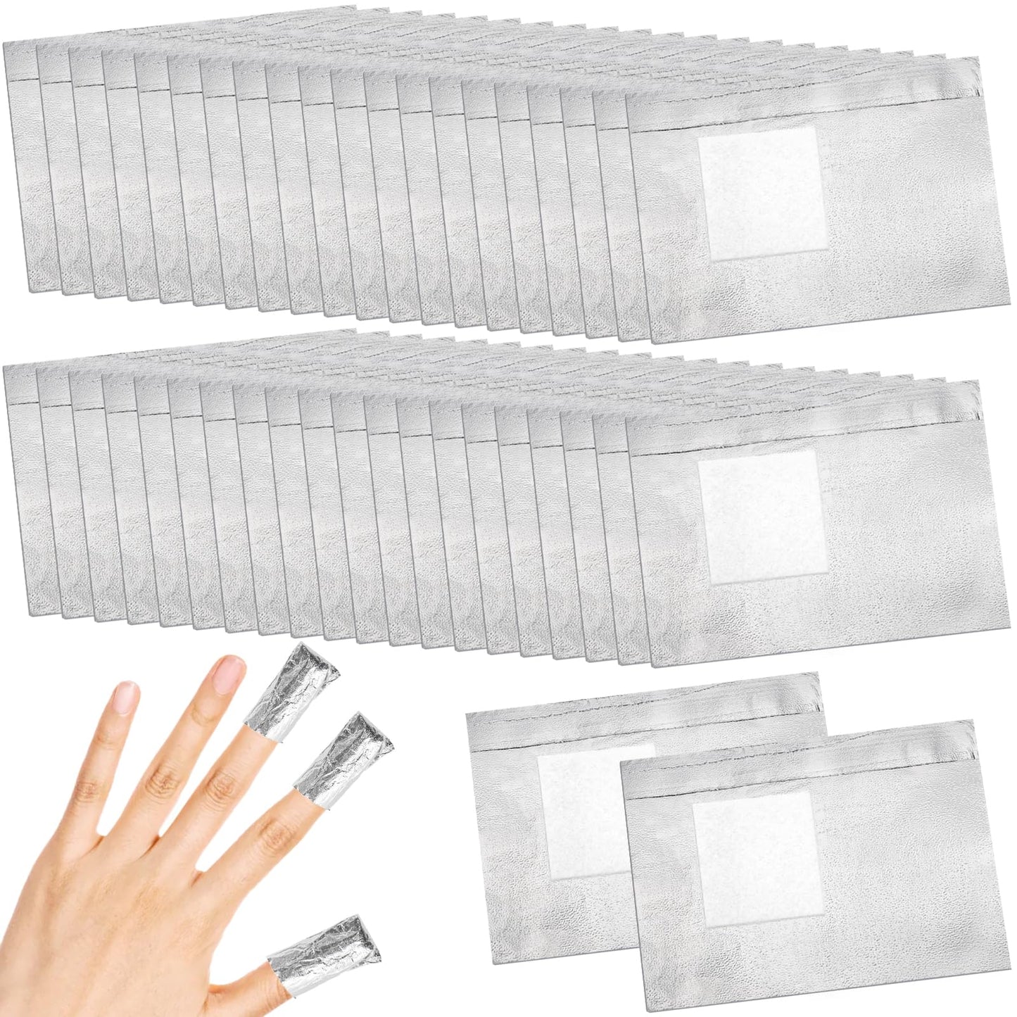 ZEAYEA 800 Pcs Nail Polish Remover Foil Wraps, Lint Free Nail Foil Wraps Soak Off Cotton Pads, Gel Nails Polish Wrap Removal Tool for Salon and Home Use