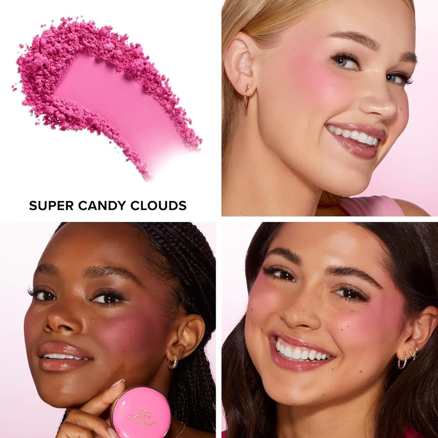 Too Faced Blurring Blush - High-Pigment Velvety Powder for Cheeks | Vegan & Cruelty-Free, 93% Naturally Derived Ingredients