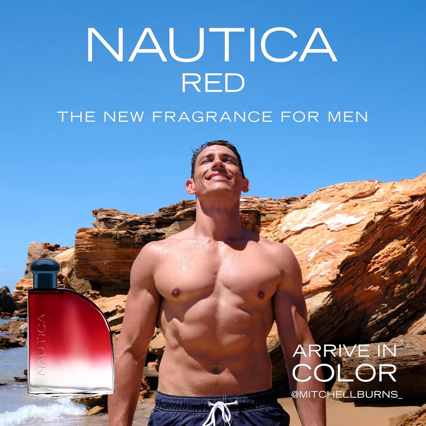 Nautica Men's Fragrance Set - Red EDT 1.6 fl oz & Body Spray 5.9 oz | Aromatic Fougere with Black Pepper, Lavender & Rosemary