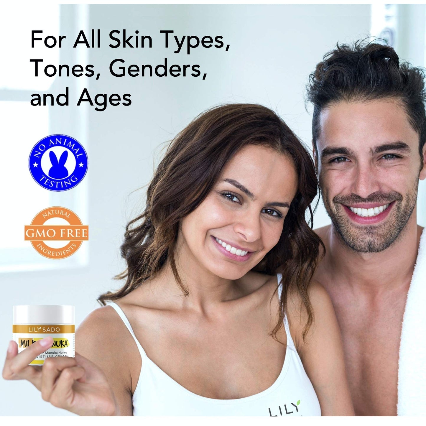 LILY SADO MILK+MANUKA™ Coconut Milk & Manuka Honey Natural Face Moisturizer - Non Greasy Organic Facial Cream with Cocoa Butter & Gotu Kola - Amazing Anti-aging, Cruelty-Free Formula. For Women & Men