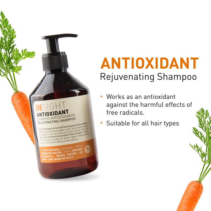 INSIGHT Clean Beauty Moisturizing, Antioxidant, Rejuvenating & Hydrating Shampoo, Vegan, 13.5 fl oz