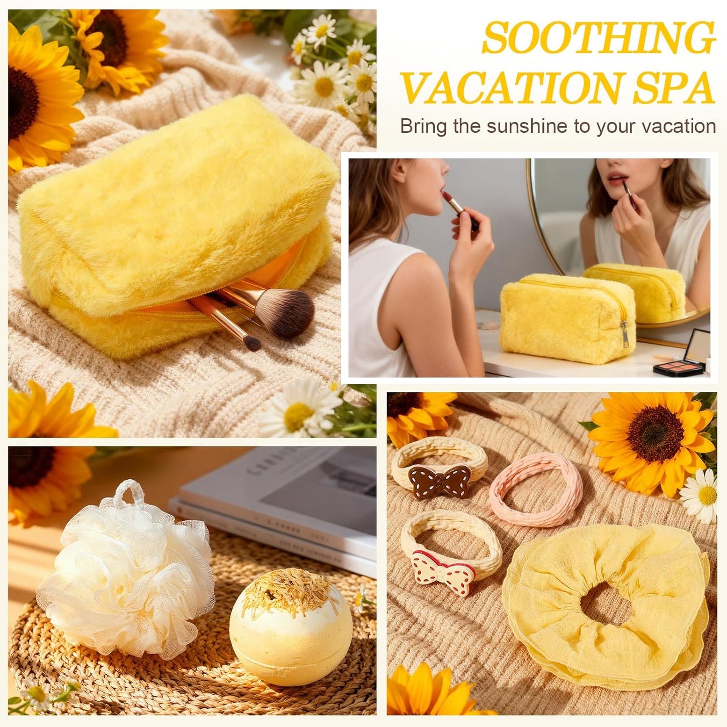 Woven Gift Basket for Women - 10-Piece Self-Care Set | Unique Get Well Soon & Sunshine Gifts