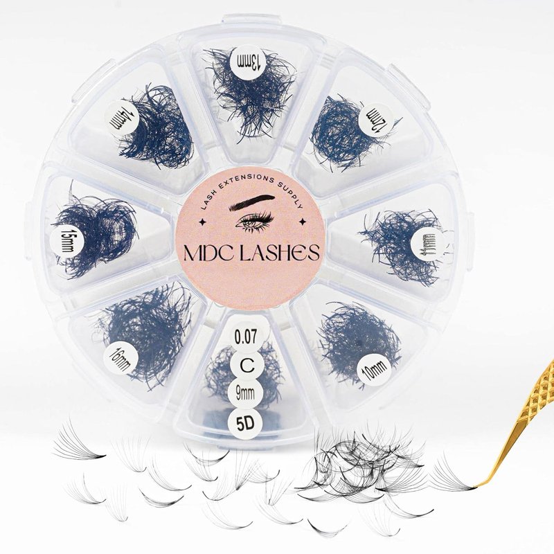 Promade Eyelash Fans - 1000 Volume Lash Extensions | 8D-16D, C/D Curl, 9-16mm Length, Vegan PBT Synthetic