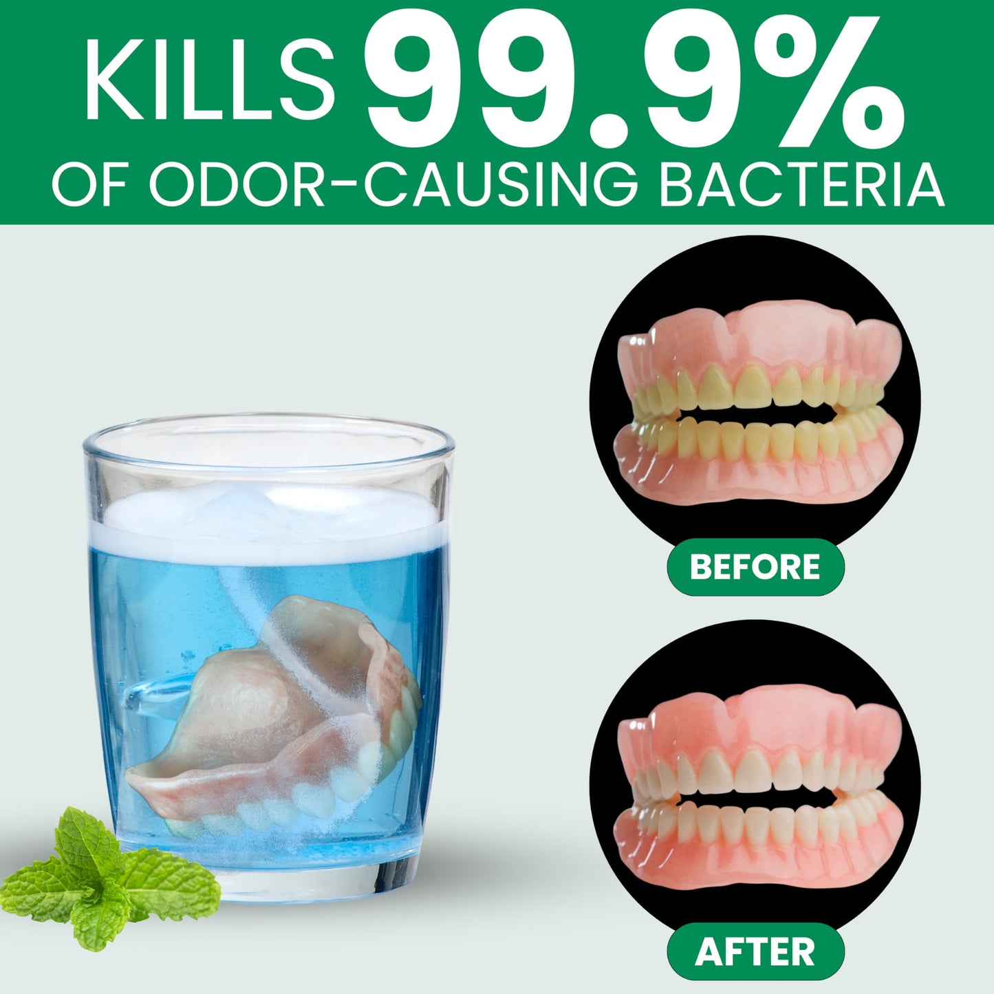 Pro Tech Retainer Cleaner - 180-220 Cleanings (0.17 Per Cleaning) 22 Pack/6 Month Supply - For Clear Aligners, Dentures, Retainers, Mouth Guards & Night Guards - Cleaning Crystals, Mint
