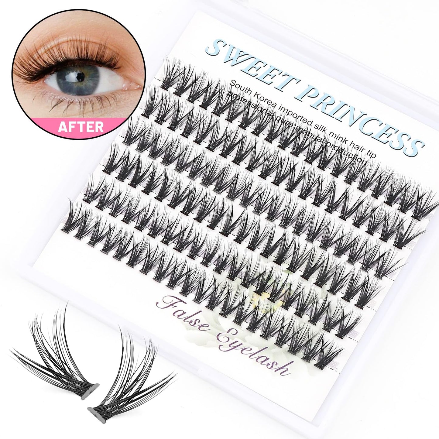 Bodemrincer 20 Root Thickness 0.07mm C Curl 8-10-12-14-16mm MIX 7D/10/12/20/30/40/50/60D 3D Individual Eyelashes Extension Soft Black Fake False Eye Lashes Tools (5 PACKS-14MM)