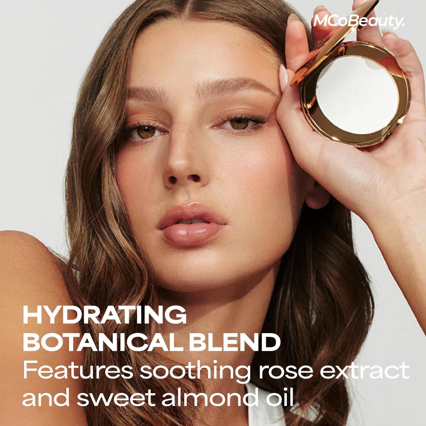 MCoBeauty Miracle Flawless Pressed Powder - 3 Medium Warm - Soft Focus Blurring, Finishing & Setting Powder - Face Makeup Compact with Rose Flower Extract Sweet Almond Oil - Vegan & Cruelty Free