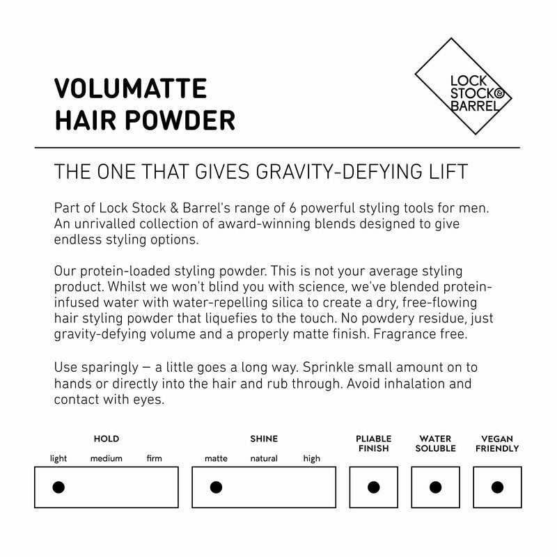 Lock Stock & Barrel Volumatte Hair Powder For Men 10 g