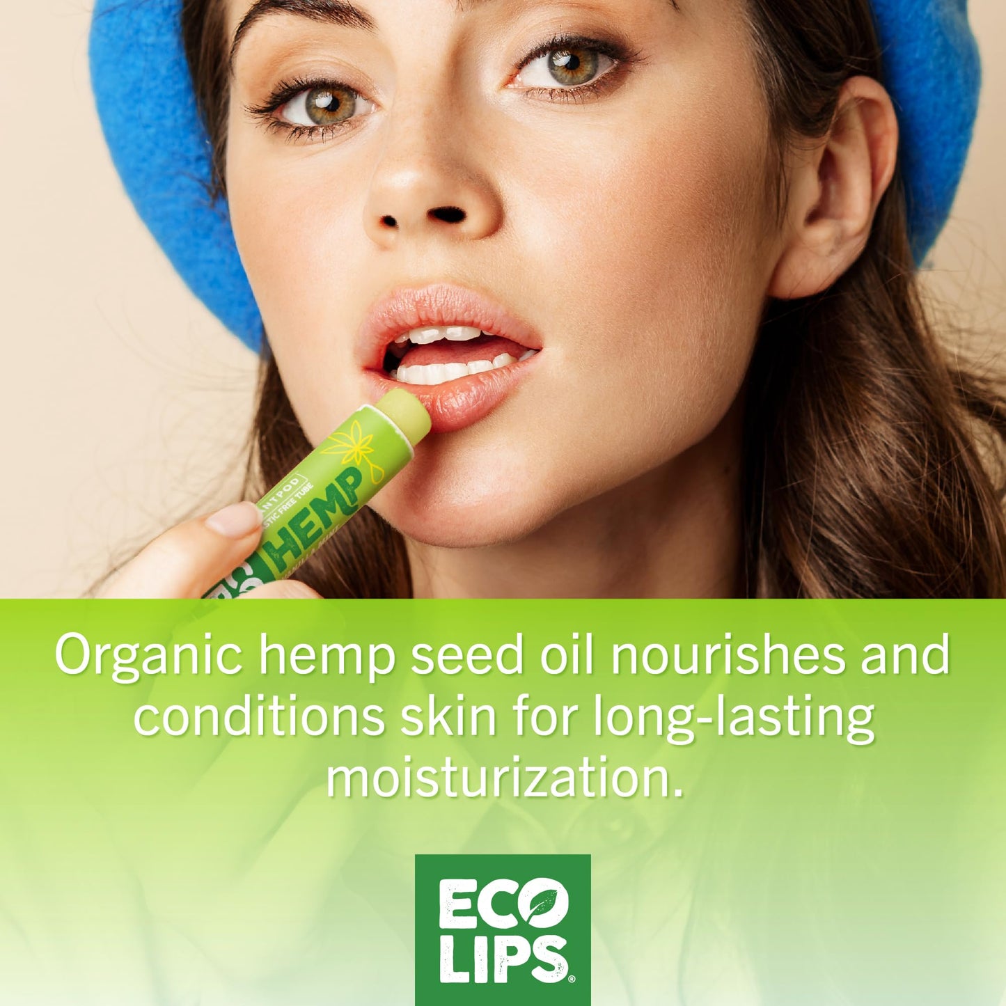 Eco Lips Organic Hemp Lip Balm Vanilla Mint, 6 pack
