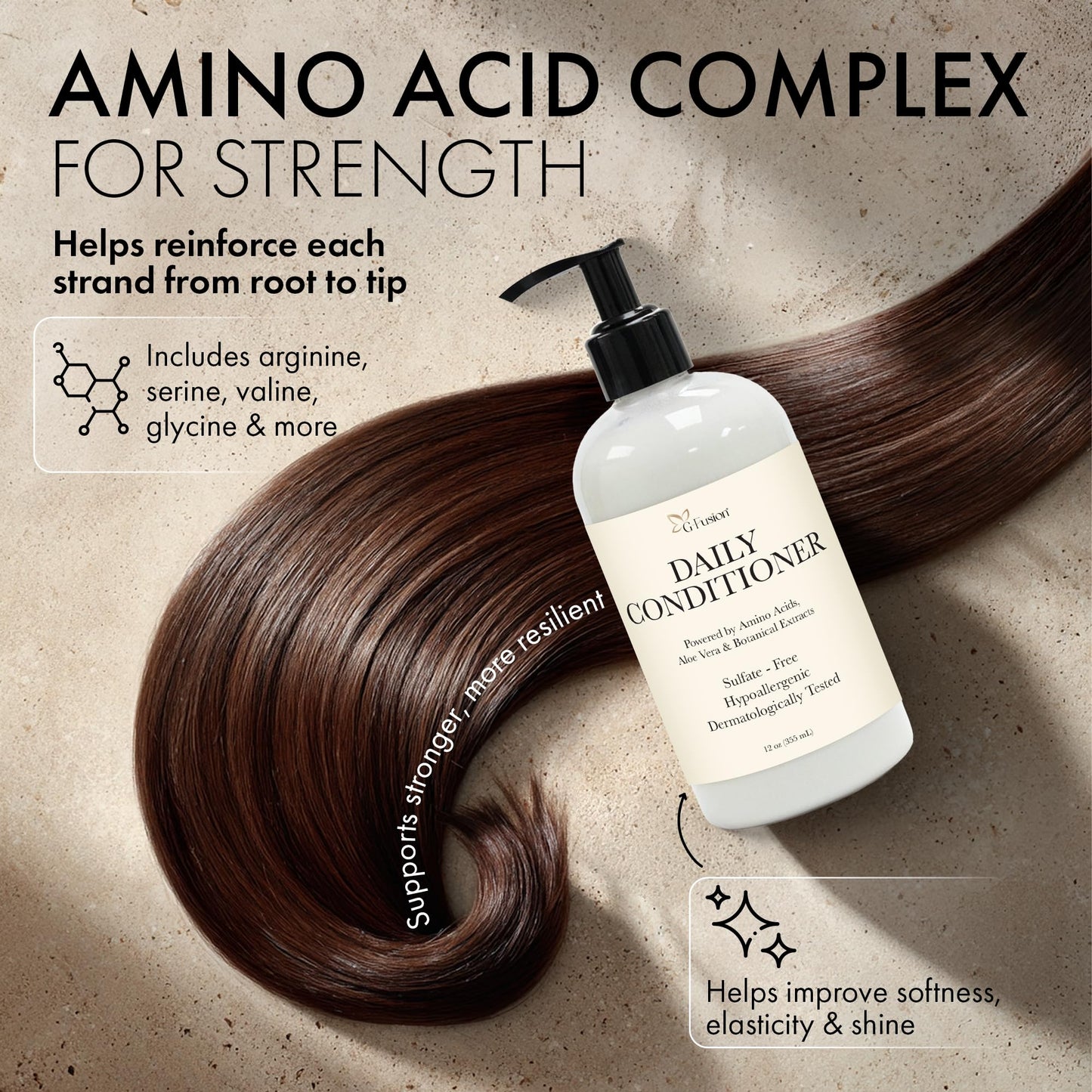All Natural Daily Conditioner – Sulfate-Free Moisturizing Hair Conditioner with Amino Acids, Aloe Vera & Botanical Extracts – Lightweight Clean Beauty Formula for Smooth, Healthy Hair