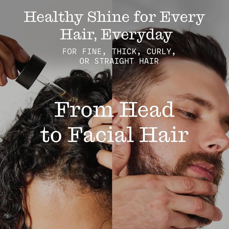 Hair Oil for Frizzy Hair - Lightweight Moisturizing Formula with Plant-Based Keratin | Non-Toxic Ingredients for Shine & Scalp Hydration - 1.7oz Travel Size