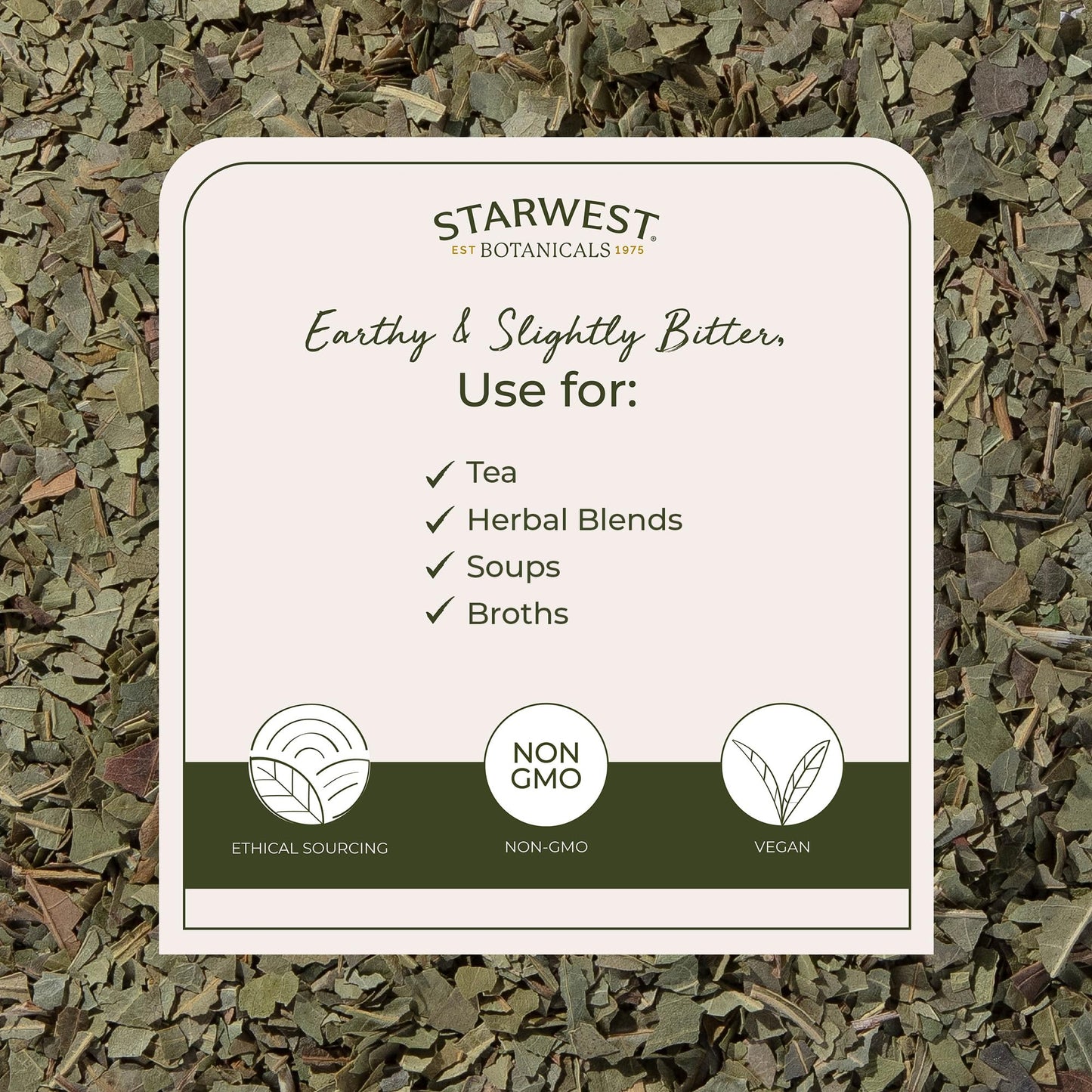 Starwest Botanicals Neem Leaves Organic - Dried Loose Leaf Herb for Tea & Cooking, Pure Neem Sourced from India, Cut & Sifted, Certified Kosher, Non-GMO - Bulk 1 lb Bag