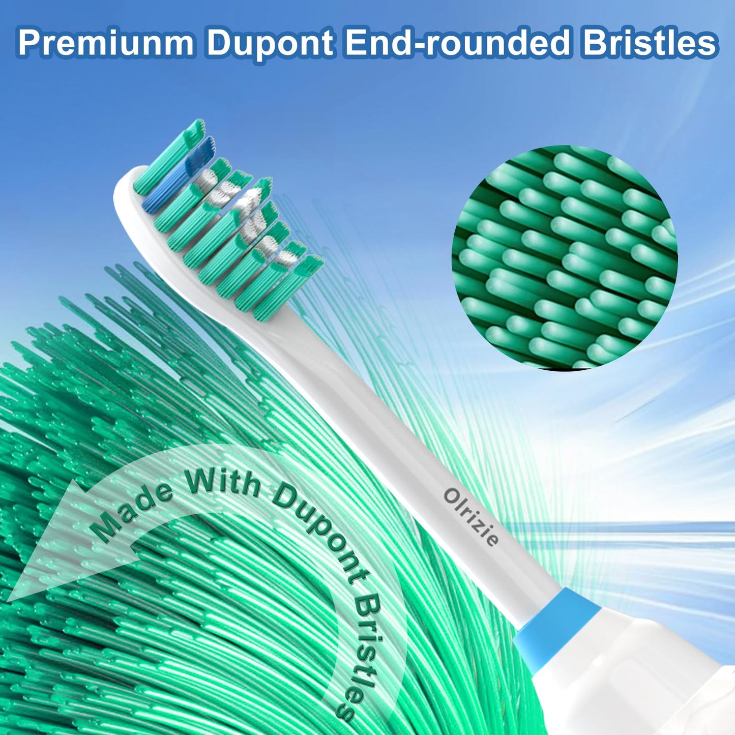 Sonicare Electric Toothbrush E-Series Replacement Heads for Philips Sonicare Replacement Toothbrush Heads Fit for Essence Xtreme Elite Advance and Cleancare，6 Pack