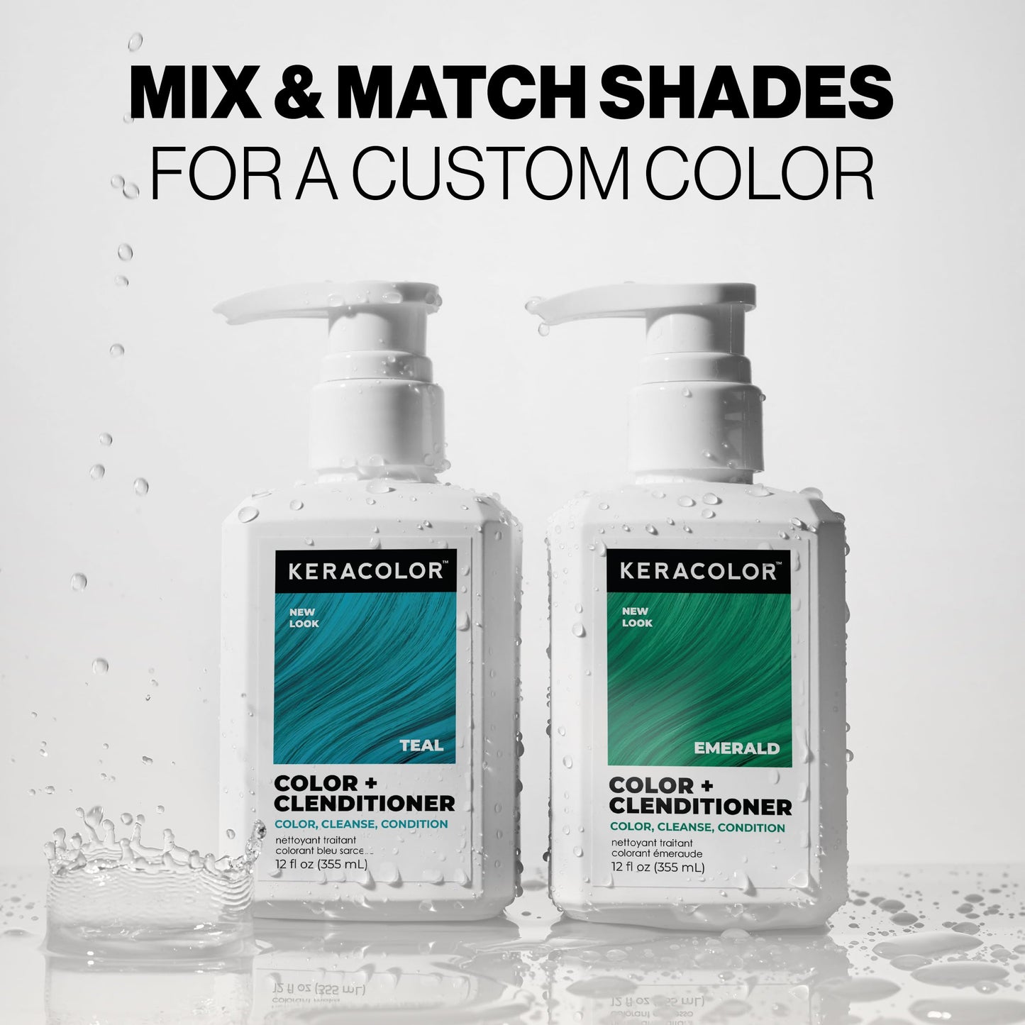 Keracolor Clenditioner TEAL Hair Dye - Semi Permanent Hair Color Depositing Conditioner, Cruelty-free, 12 Fl. Oz.
