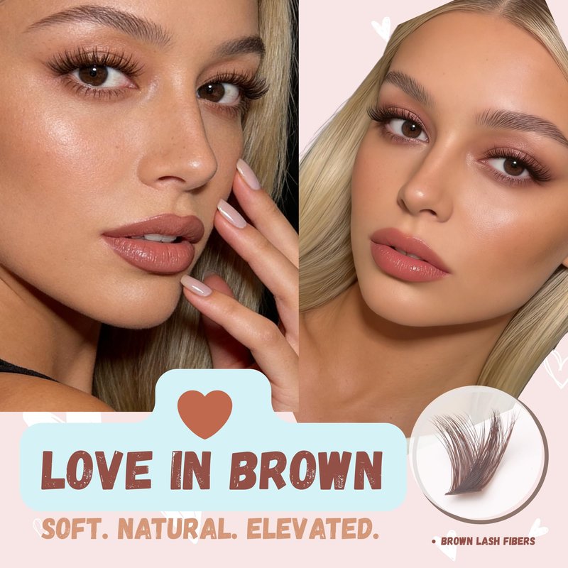 Sultrya Brown Lash Clusters 144PCS Natural Fluffy Thick Eyelash Clusters, C Curl Volume Cluster Lashes, False Eyelashes, Beginner Friendly, DIY Eyelash Extensions for Natural Look (8-16mm, Brown)