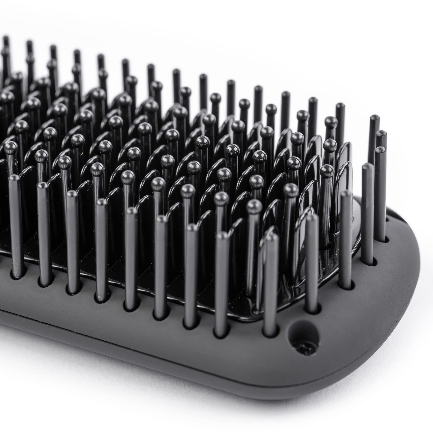 L'ANGE HAIR Le Vite Straightening Brush | Heated Flat Iron for Smooth, Anti-Frizz Styling | Dual-Voltage Electric Straightener Brush
