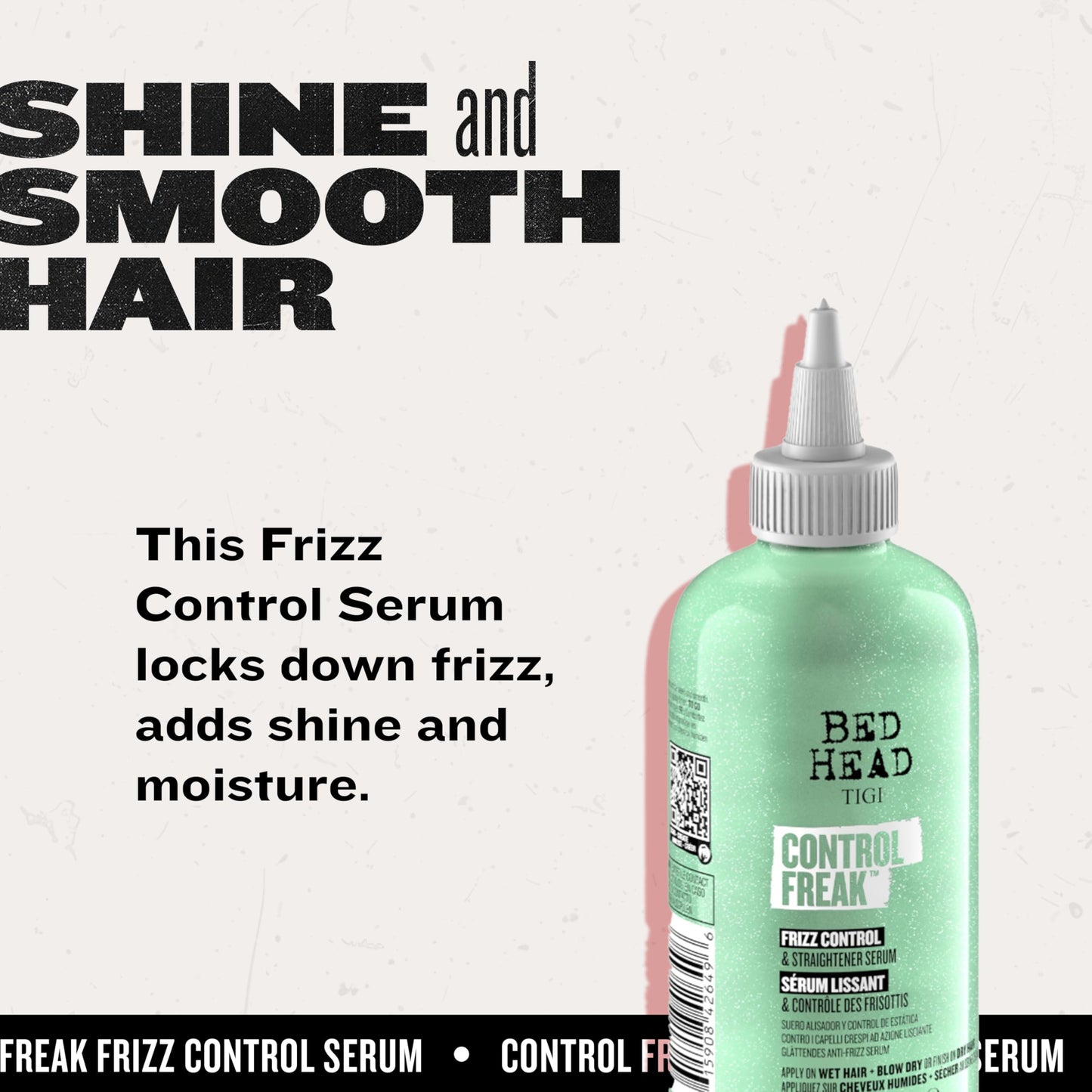 TIGI Hair Serum For Curly or Frizzy Hair Control Freak Hair Care and Straightener 8.62 fl oz (Pack of 2)