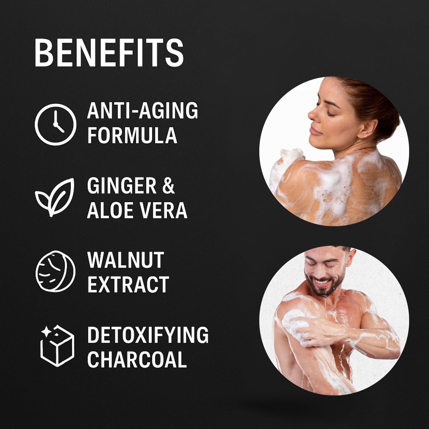 LE DOMAS Natural Body Wash with Aloe Vera, Coconut & Vitamin E – Moisturizing Cleanser for Women & Men – Sulfate Free, Gentle Skin Care, Vegan Body Care Products – Travel Size Body Wash, 8 fl oz