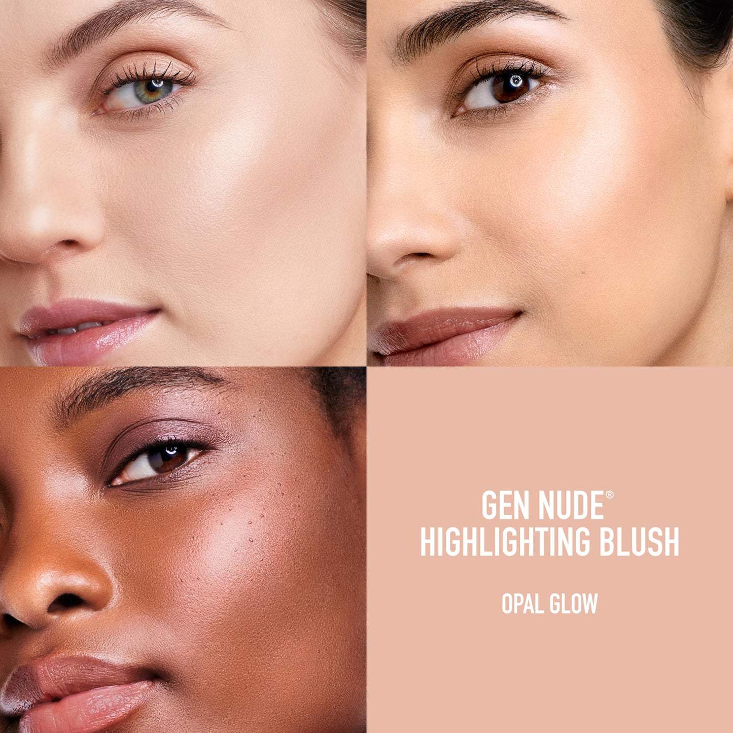 bareMinerals Gen Nude Highlighting Blush, 2-in-1 Blush + Highlighter Hybrid + Blooming Makeup Blush Brush Bundle
