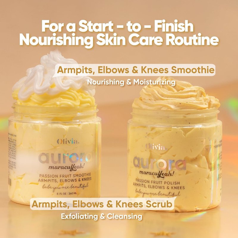 Olivia Beauty Leg Scrub - All-Natural Exfoliating Body Scrub for Women | Moisturizing Organic Formula - 8 Oz