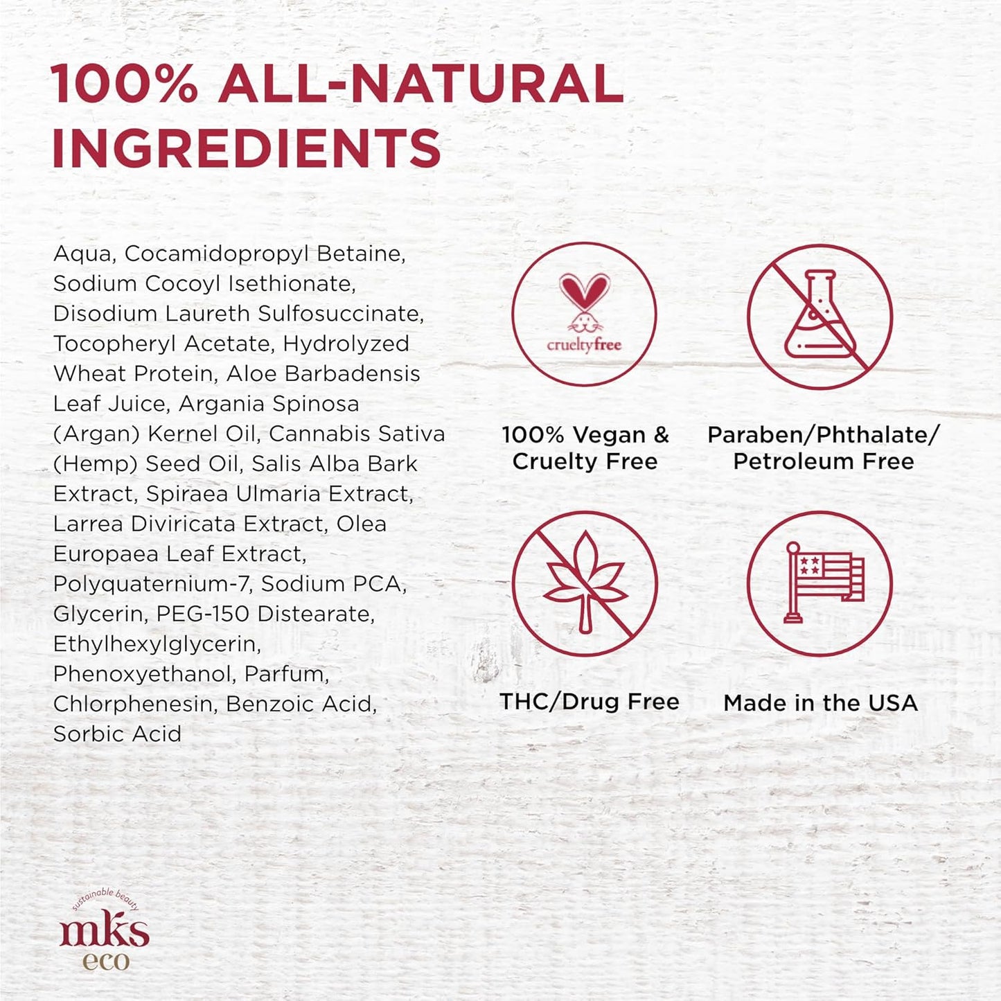 Eco Nourish Shampoo - Cleanses & Strengthens Fine Hair | Moroccan Argan Oil, Vegan, Color Safe
