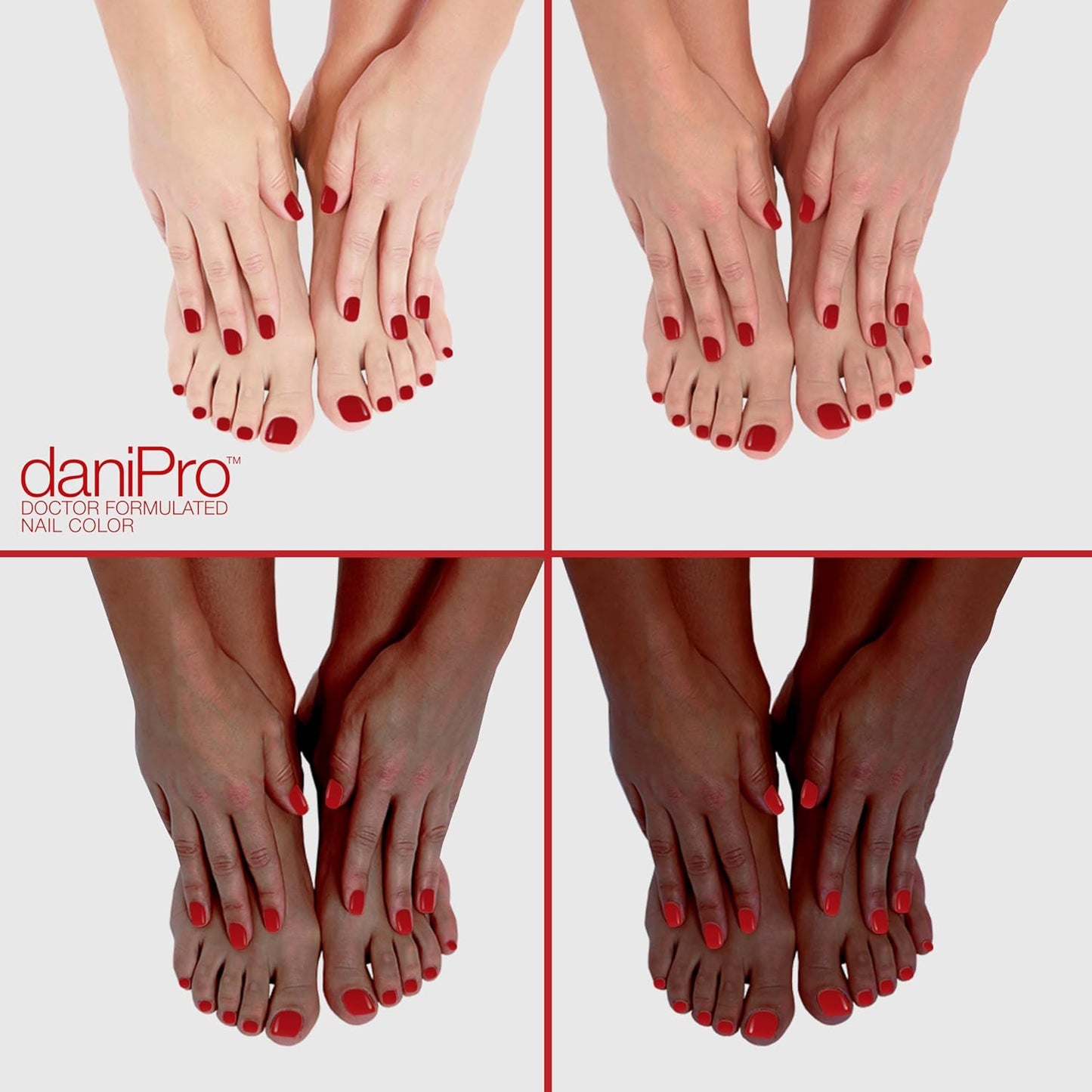 DaniPro Nail Polish - Always Be True Deep Red | Vegan Formula with Biotin & Vitamins, 0.5 oz