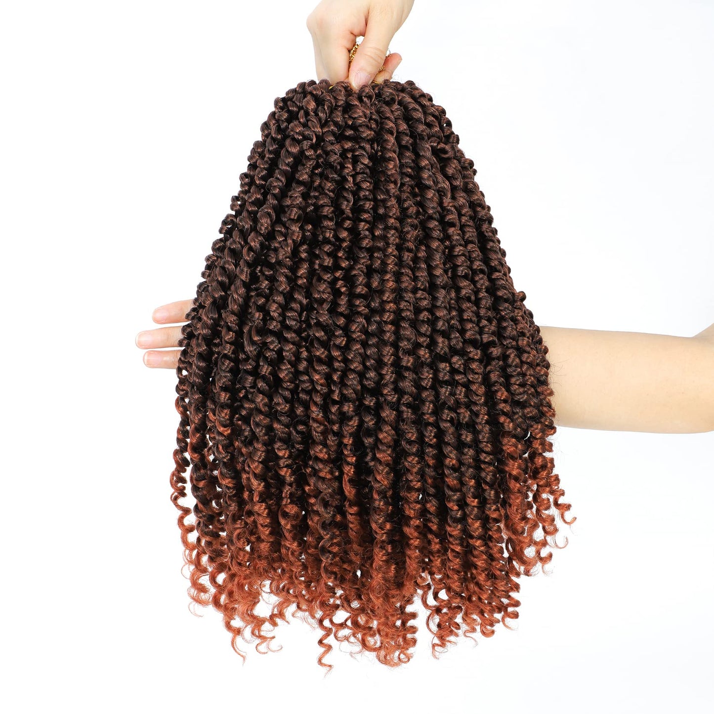 Passion Twist Hair 14 Inch 8 Packs, Pre Twisted Passion Twist Crochet Hair For Black Women, Pre Looped Passion Twist Curly Crochet Hair, Short Crochet Passion Twist Hair (14 Inch (Pack of 8), T350#)