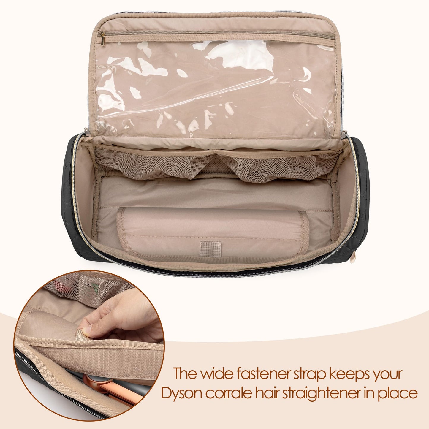 Yarwo Travel Bag Compatible with Dyson Airstrait/Corrale Hair Straightener