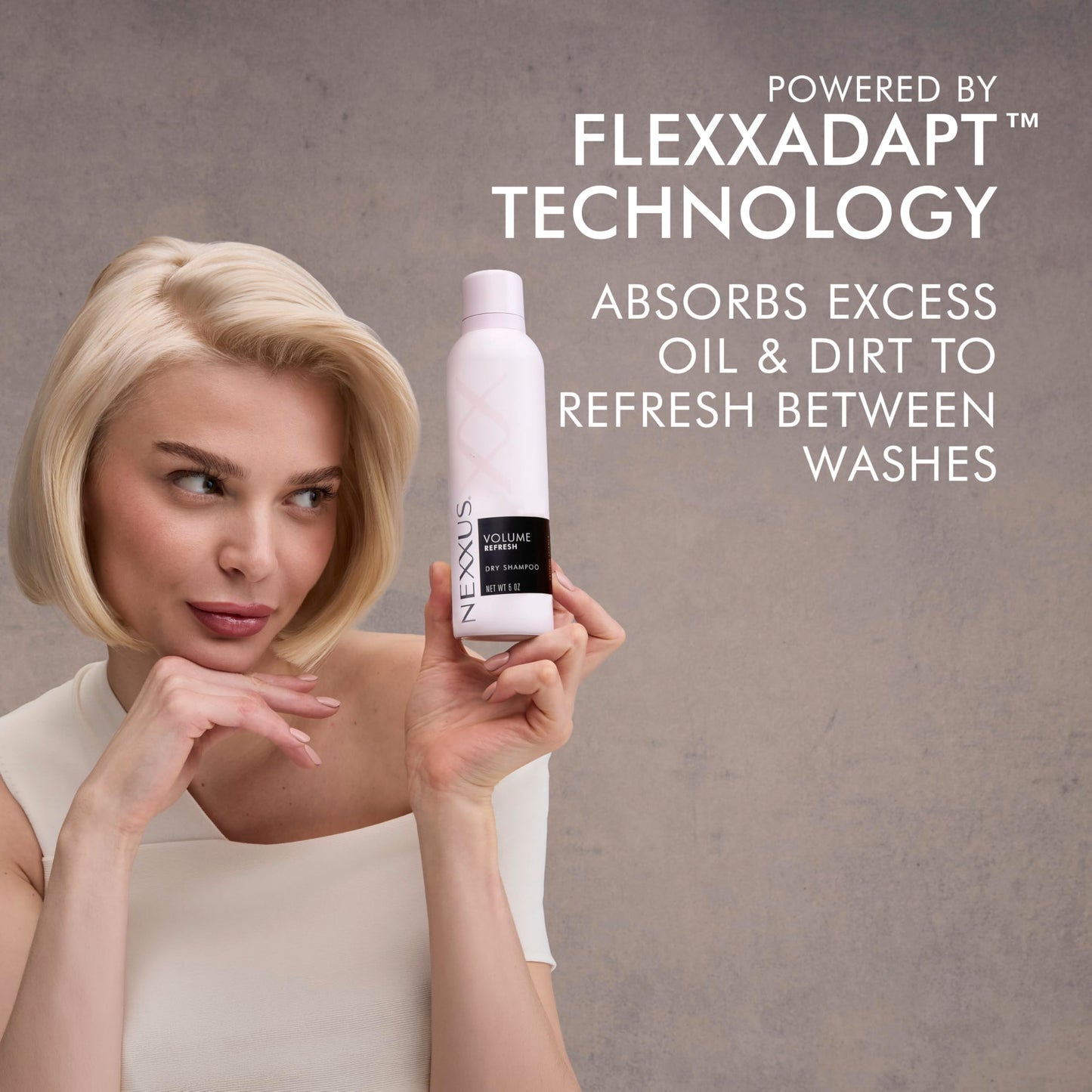 Nexxus Styling Refreshing for Hair Volume Volume Refresh Dry Shampoo Powered by FLEXX-ADAPT™ Technology and Infused with a Protein Complex 5 oz