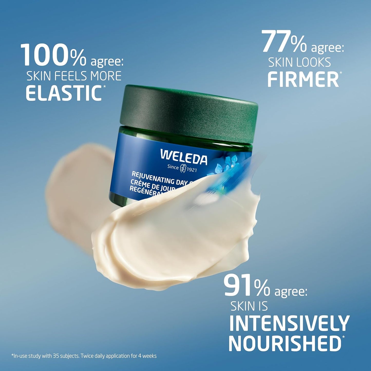 Weleda Rejuvenating Day Cream - Plant-Rich Moisturizer with Blue Gentian & Edelweiss | 1.3 Fl Oz