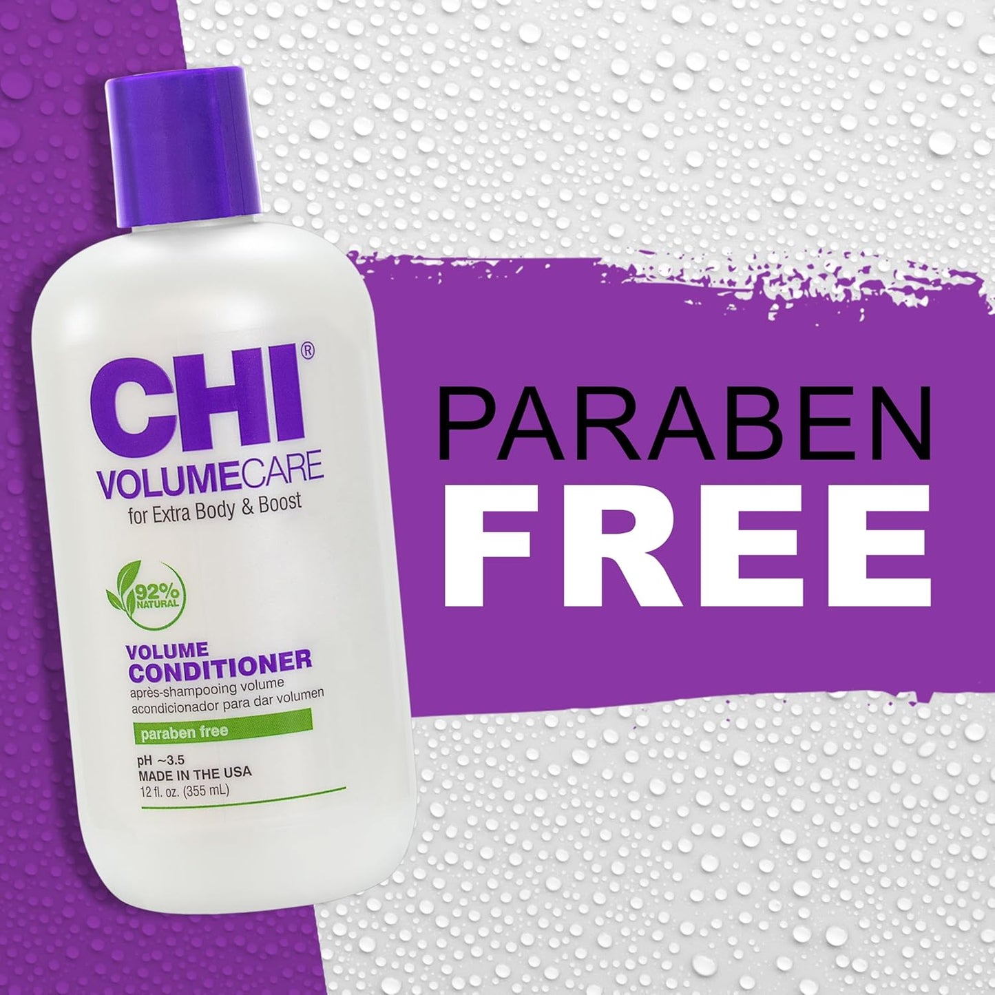 CHI VolumeCare Volumizing Conditioner - Boosts Volume for Thin, Fine Hair | Moisturizing Formula, 12 Oz