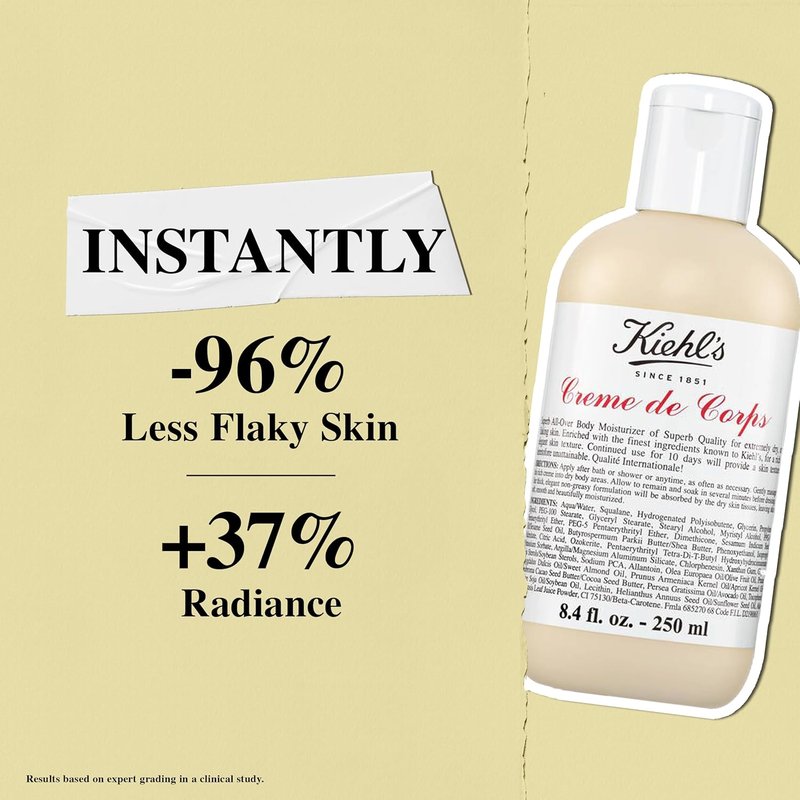 Kiehl's Creme de Corps Duo - Rich Body Lotion with Cocoa & Shea Butter for Fast Absorbing Hydration | Jumbo Value Bundle