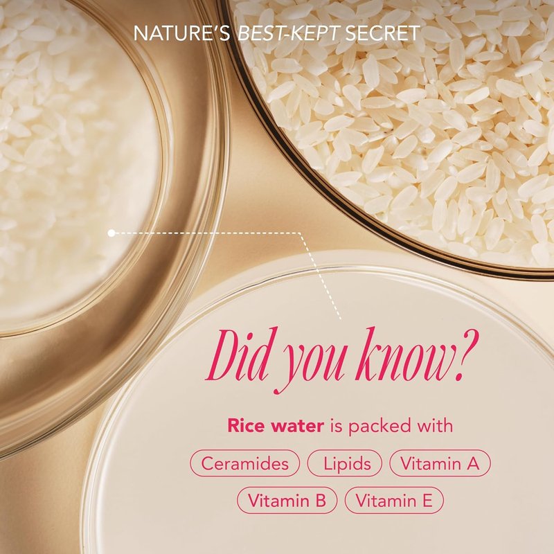 Rice Water Bright Travel Kit | Korean Skin Care Set with Ceramide - Gentle Face Wash, Serum, Cream & Eye Cream for Hydration