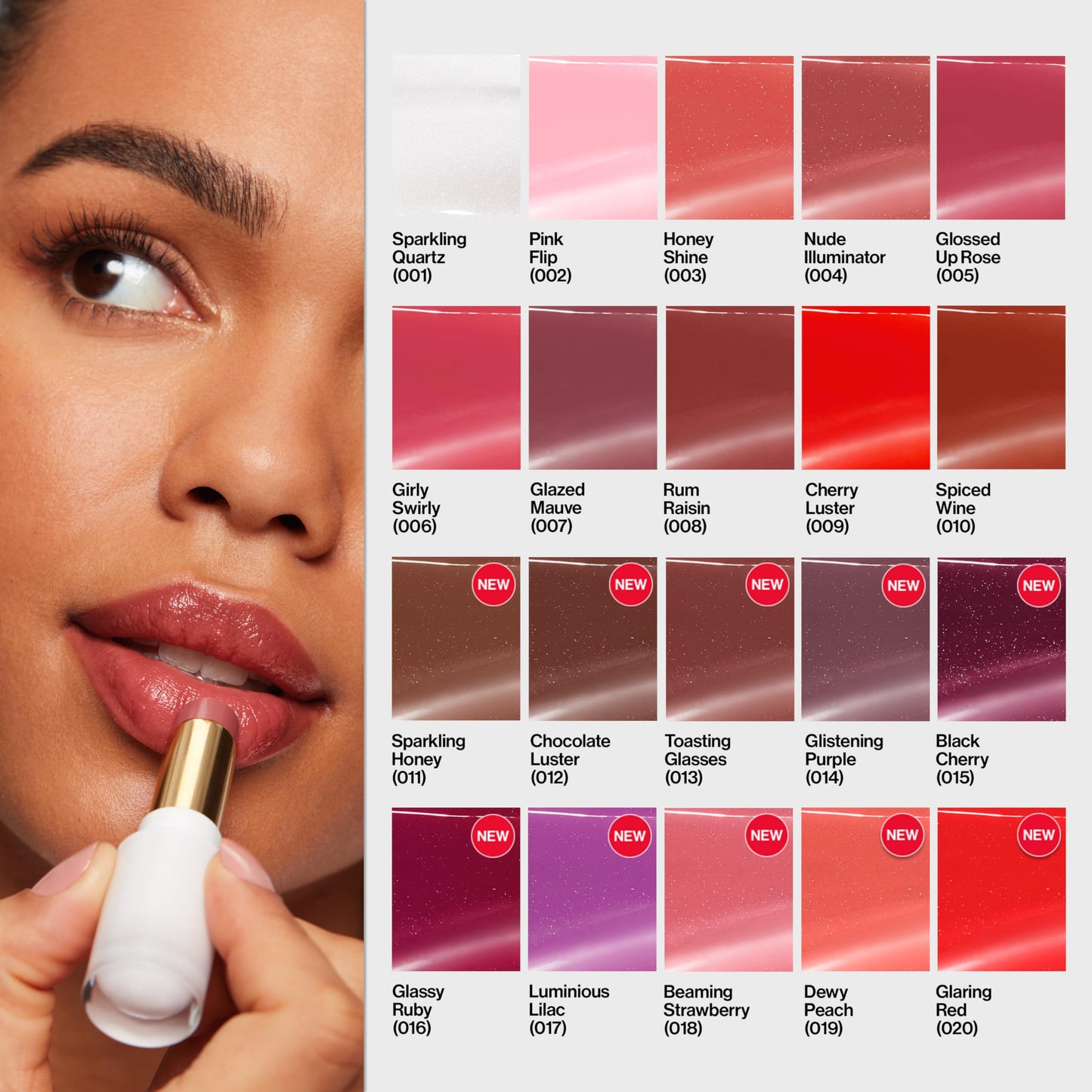 REVLON Super Lustrous Glass Shine Balm, Moisturizing Lip Makeup, Shiny Finish, Made with Hydrating and Nourishing Ingredients for Comfortable Wear, 0.15 oz