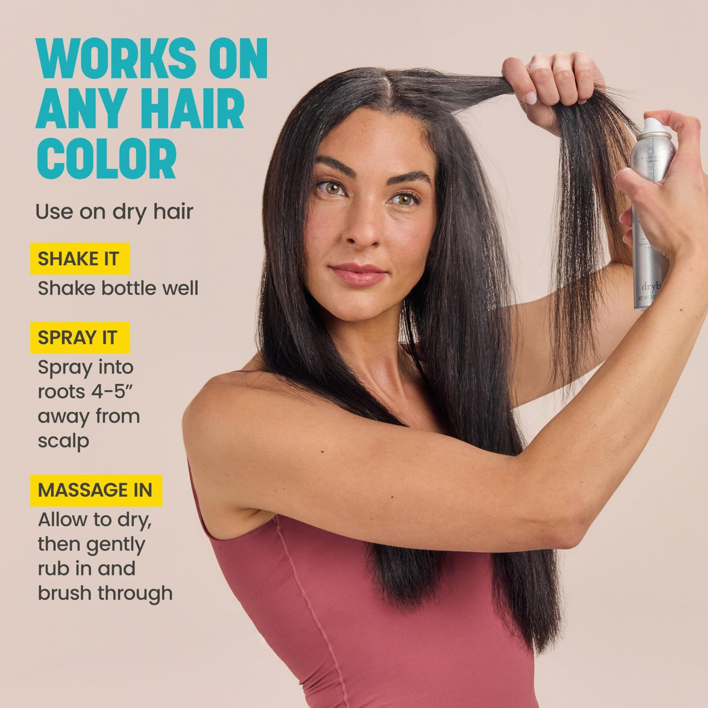 Drybar Detox Clear Invisible Dry Shampoo Spray, Absorbs Light Oils, Leaves Hair Feeling Clean & Refreshed with Soft Sheer Finish, For All Hair Types, Blanc Scent, 3.8 Oz