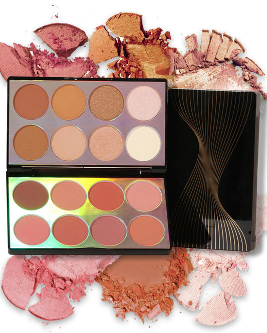 Berinist 16 Colors Contour Palette，Blush Highlighter Bronzer Powder All in one Makeup Palettes，Blendable Matte Shimmer Illuminator Palette for Sculpting the Face and Create a Glowing Look Makeup