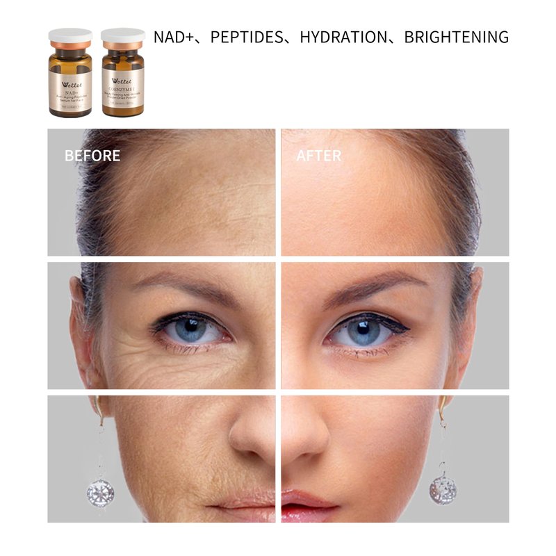 NAD+ Anti-Aging Peptides Serum – Fresh Activated Niacinamide & Collagen Peptides, Vitamin Illuminating Serum for Wrinkle Repair, Firming, Hydration & Brightening, No Microneedling, 20-Days Supply